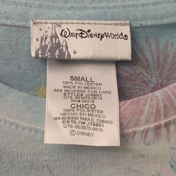 Disney Magic Kingdom Fireworks T-Shirt - Blue and Red - Picture 2 of 3